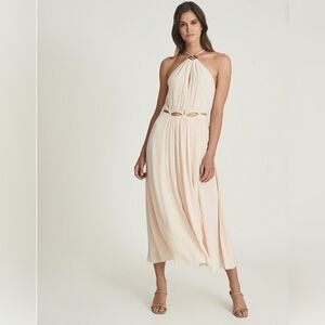 NWT REISS Marta Pink Resort Cut Detail Dress Size 10